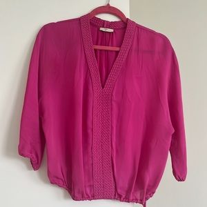 Joie pink silk blouse